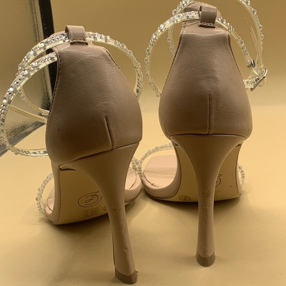 Chinese Laundry January Clear Rhinestone Ankle Strap Heels Size US 8 - Picture 5 of 8